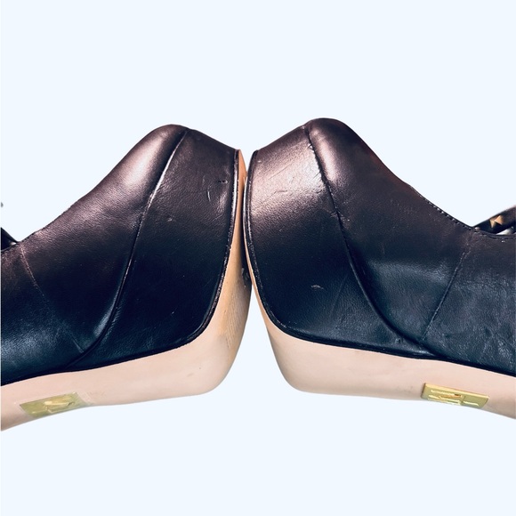 Truth or Dare by Madonna Black Leather zip-up high heel Shoes Size 7.5 - Picture 8 of 16